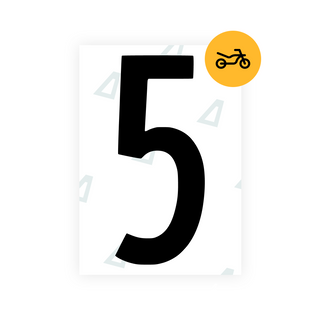 Alite Nanofilm for US (Georgia 2012 - Round) Moto license plates - Symbol "5"