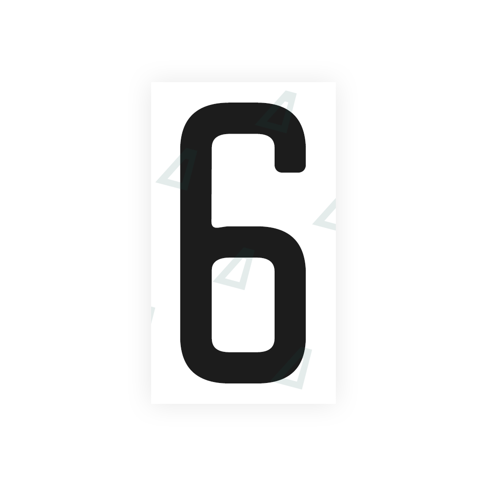 Nanofilm Ecoslick™ for US (Quebec) license plates - Symbol "6"