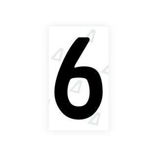 Nanofilm Ecoslick™ für deutsche Nummernschilder - Symbol "6"
