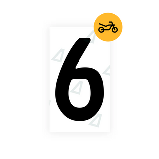 Alite Nanofilm for Cyprus moto license plates - Symbol "6" - Alite