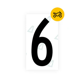 Nanofilm Ecoslick™ for US (South Carolina) Moto license plates - Symbol "6"