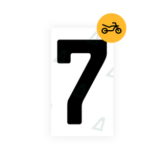 Alite Nanofilm for Cyprus moto license plates - Symbol "7" - Alite