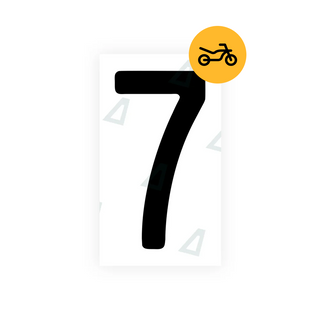 Alite Nanofilm for Switzerland Moto license plates - Symbol "7"
