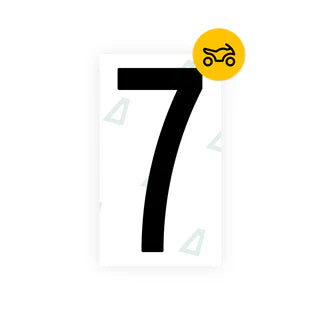 Nanofilm Ecoslick™ for US (South Carolina) Moto license plates - Symbol "7"