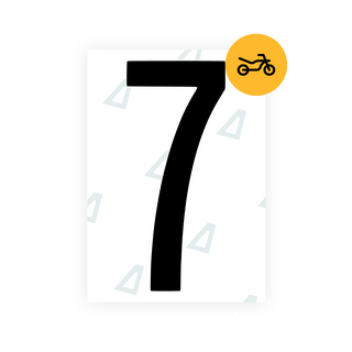 Alite Nanofilm for US (Georgia 2012 - Round) Moto license plates - Symbol "7"
