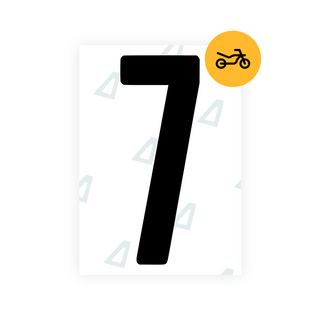 Alite Nanofilm for US (Georgia 2012 - Square) Moto license plates - Symbol "7"