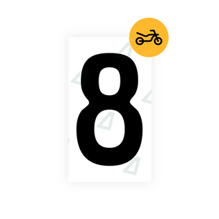 Alite Nanofilm for Cyprus moto license plates - Symbol "8" - Alite