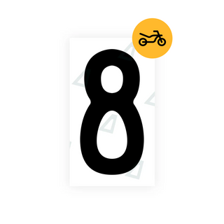 Alite Nanofilm for Switzerland Moto license plates - Symbol "8"