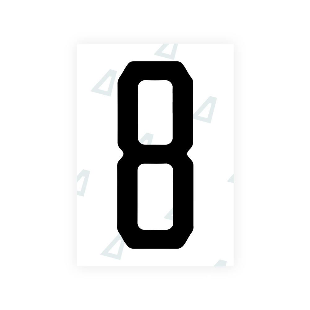 Nanofilm Ecoslick™ for US (Florida 2019) license plates - Symbol "8"