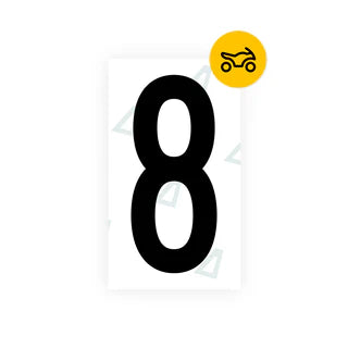 Nanofilm Ecoslick™ for US (South Carolina) Moto license plates - Symbol "8"