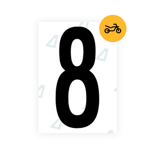 Alite Nanofilm for US (Georgia 2012 - Round) Moto license plates - Symbol "8"