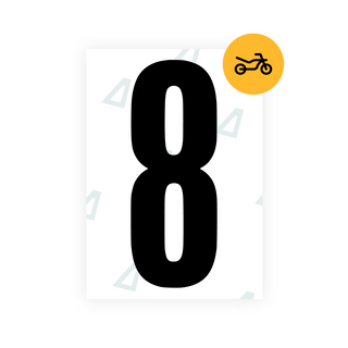 Alite Nanofilm for US (Georgia 2012 - Square) Moto license plates - Symbol "8"