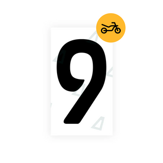 Alite Nanofilm for Cyprus moto license plates - Symbol "9" - Alite