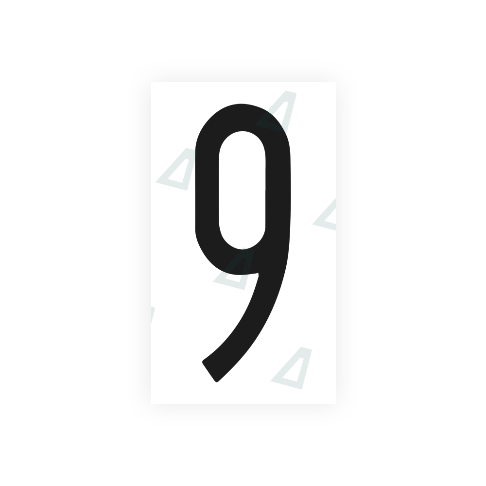 Nanofilm Ecoslick™ for US (New York 2001) license plates - Symbol "9"