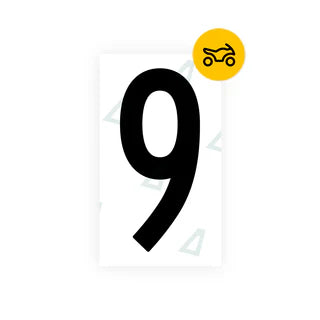 Nanofilm Ecoslick™ for US (South Carolina) Moto license plates - Symbol "9"