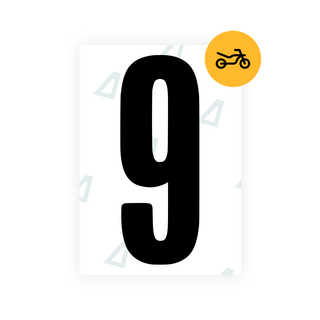 Alite Nanofilm for US (Georgia 2012 - Square) Moto license plates - Symbol "9"