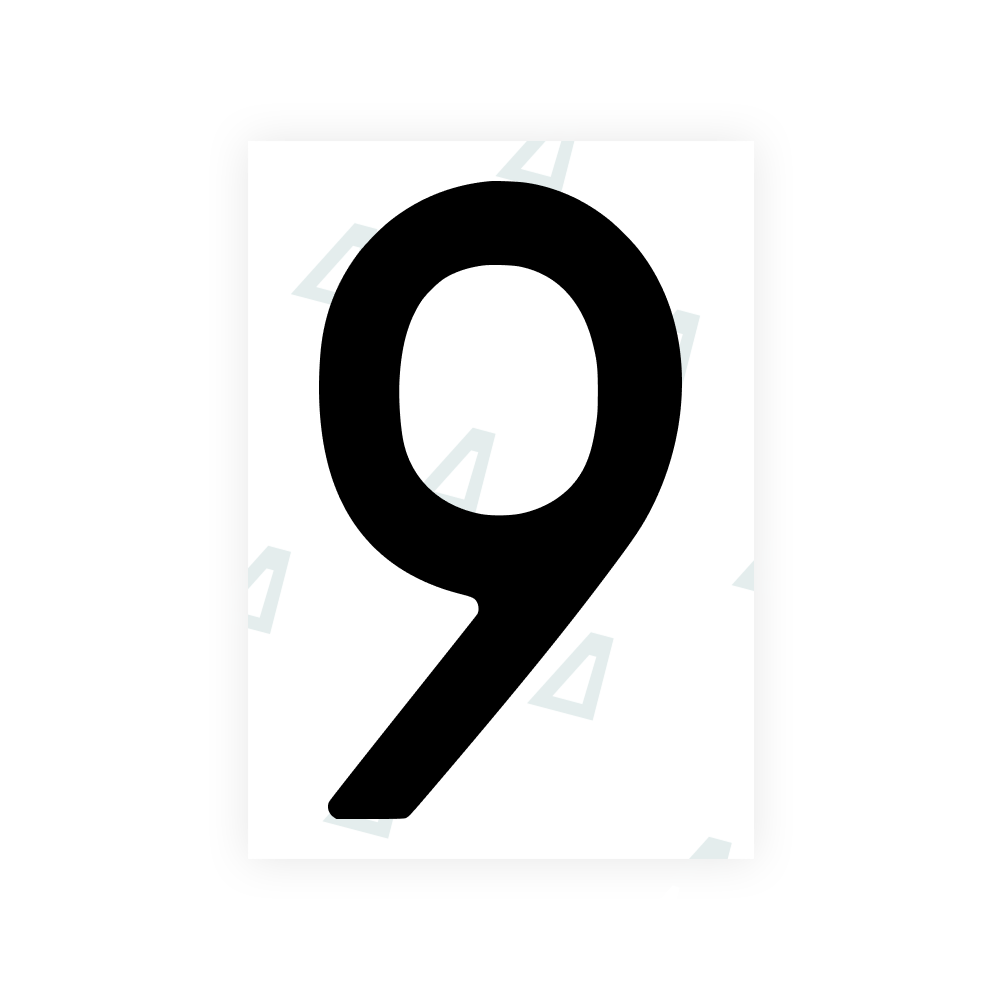 Alite Nanofilm for Poland license plates - Symbol "9" - Alite