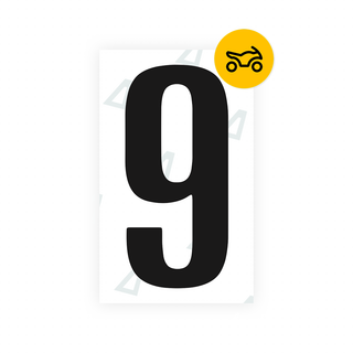 Nanofilm Ecoslick™ for US (Texas) Moto license plates - Symbol "9"