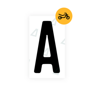 Alite Nanofilm for Switzerland Moto license plates - Symbol "A"