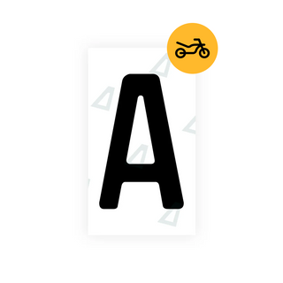 Alite Nanofilm for Cyprus moto license plates - Symbol "A" - Alite