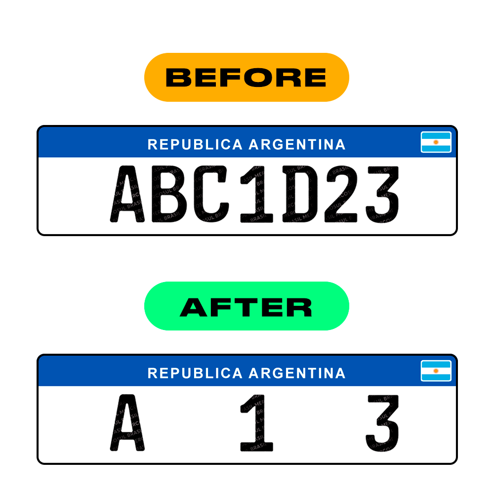 Nanofilm Ecoslick™ for argentina license plates - Symbol "0"