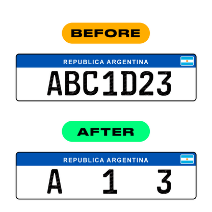 Nanofilm Ecoslick™ for argentina license plates - Symbol "Y"