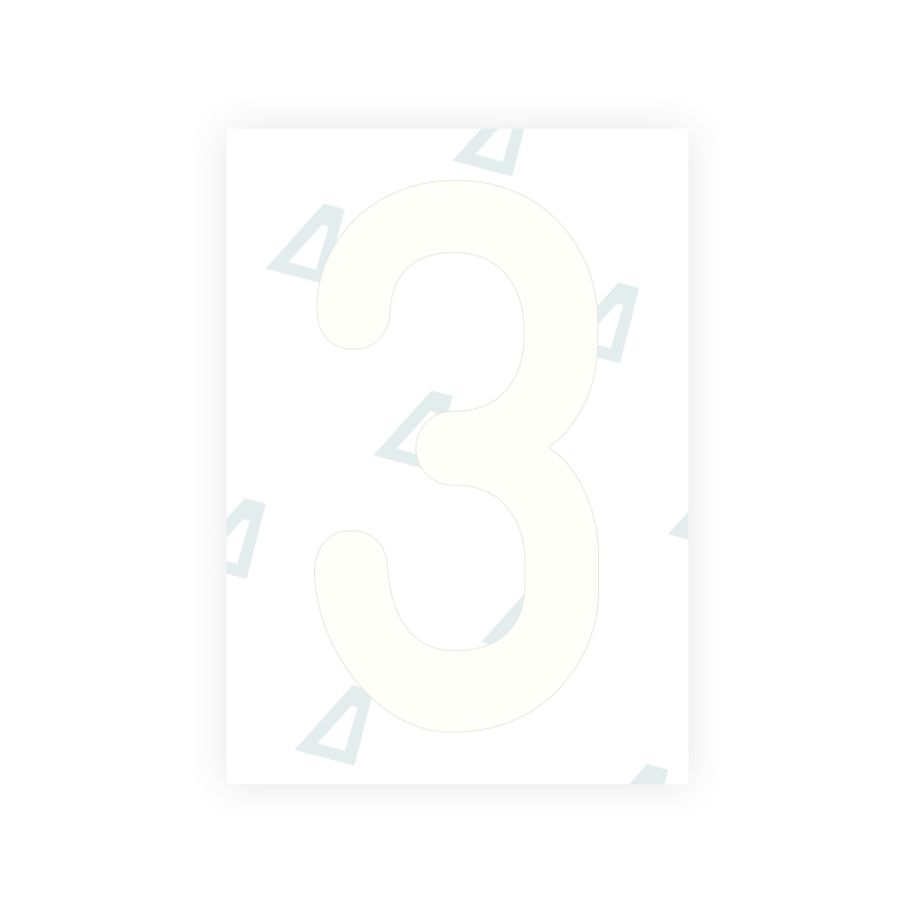 Alite Nanofilm for Austria license plates - Symbol "3" - Alite
