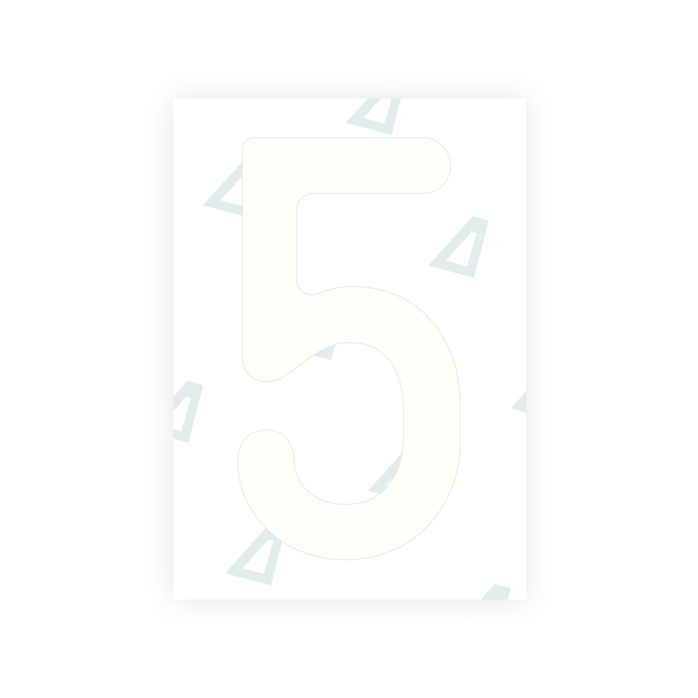 Alite Nanofilm for Austria license plates - Symbol "5" - Alite