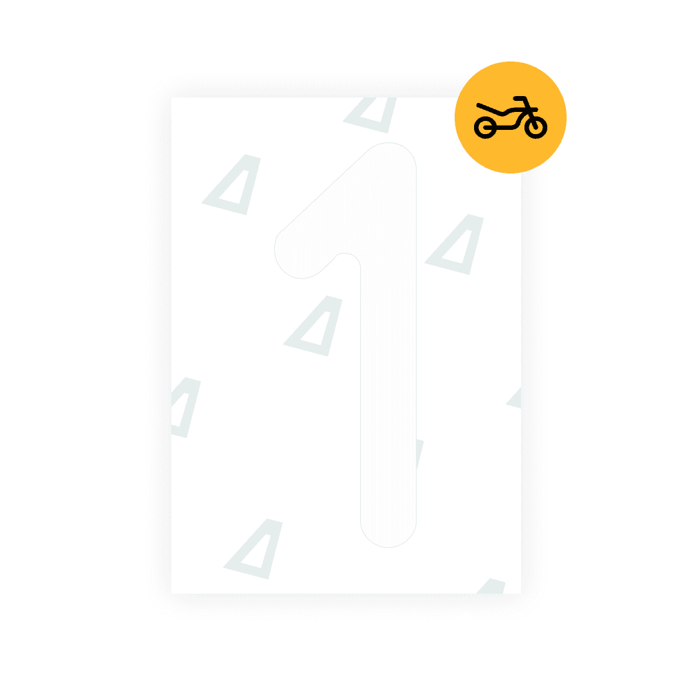 Alite Nanofilm for Austria Moto license plates - Symbol "1" - Alite