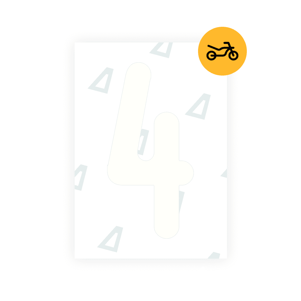 Alite Nanofilm for Austria Moto license plates - Symbol "4" - Alite