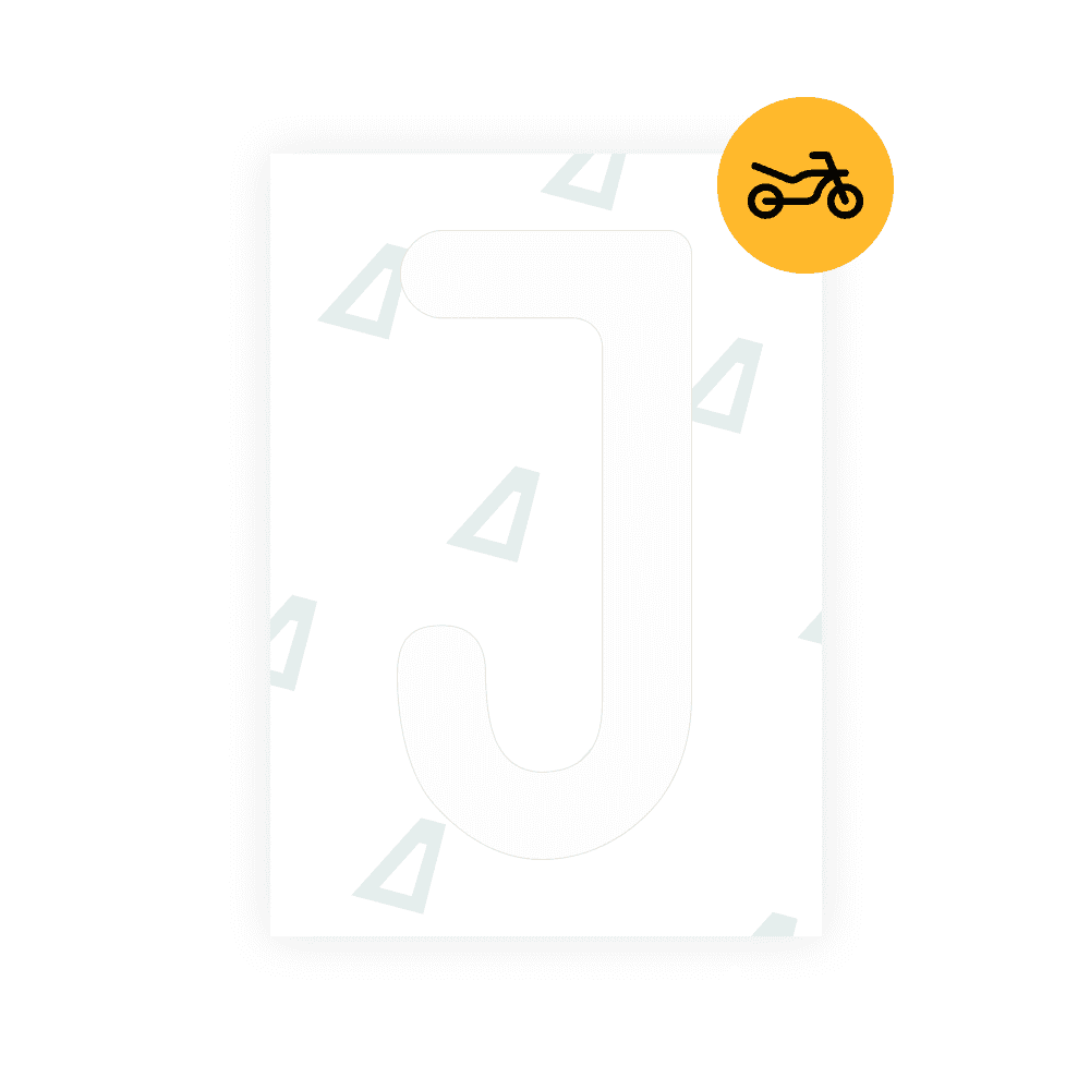 Alite Nanofilm for Austria Moto license plates - Symbol "J" - Alite