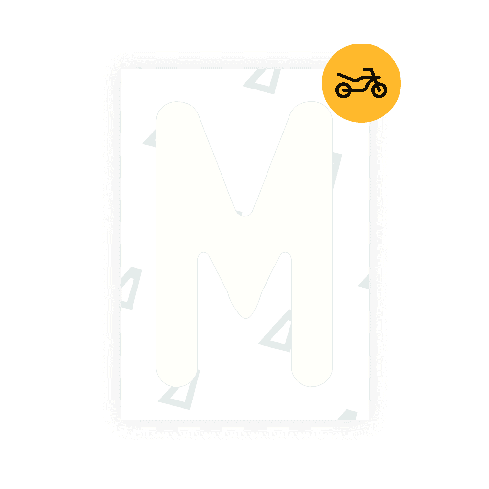 Alite Nanofilm for Austria Moto license plates - Symbol "M" - Alite