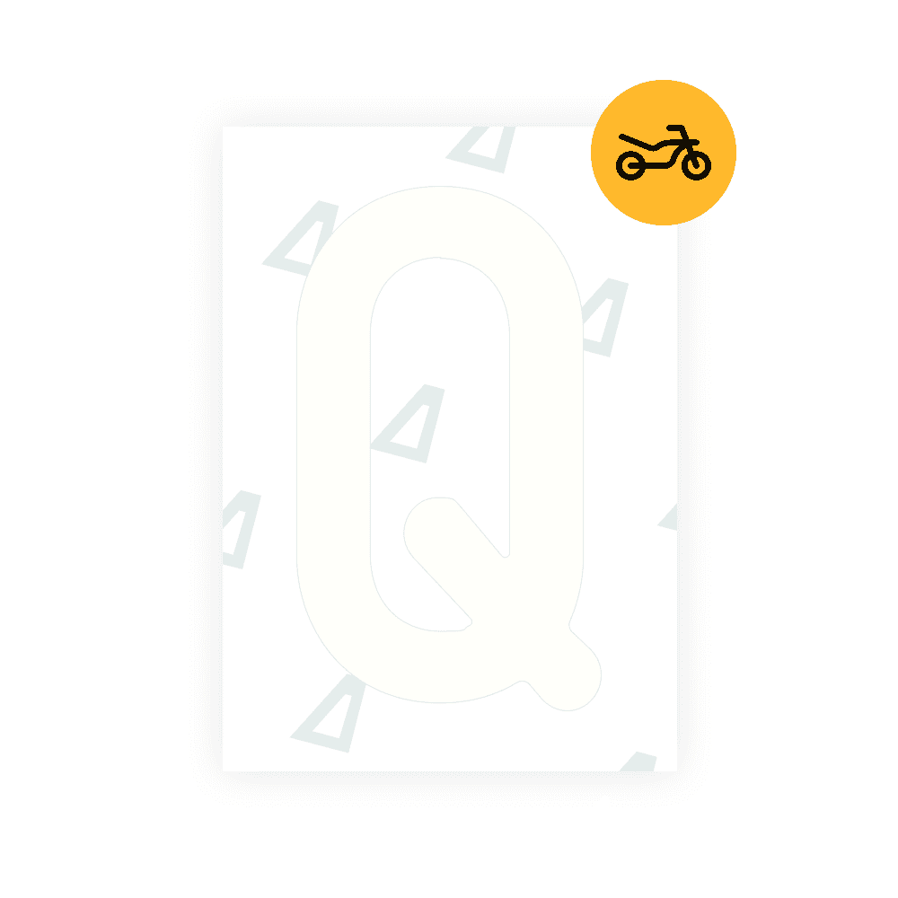 Alite Nanofilm for Austria Moto license plates - Symbol "Q" - Alite