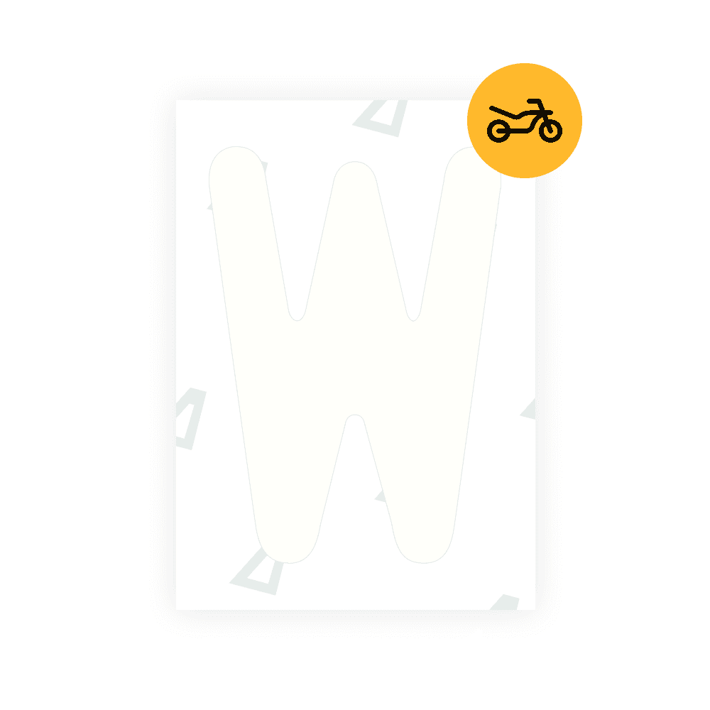 Alite Nanofilm for Austria Moto license plates - Symbol "W" - Alite