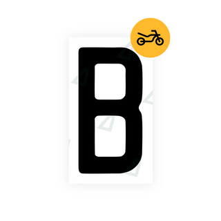 Alite Nanofilm for Switzerland Moto license plates - Symbol "B"