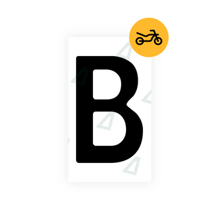 Alite Nanofilm for Cyprus moto license plates - Symbol "B" - Alite