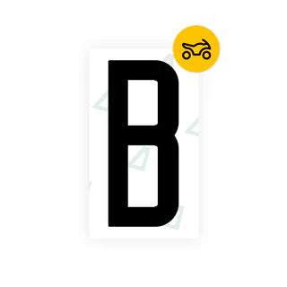 Nanofilm Ecoslick™ for US (South Dakota) Moto license plates - Symbol "B"