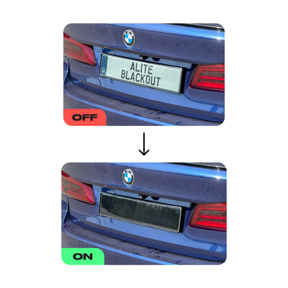 Alite Blackout License Plate Hider - Front and Rear kit (EU version)