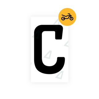 Alite Nanofilm for Cyprus moto license plates - Symbol "C" - Alite