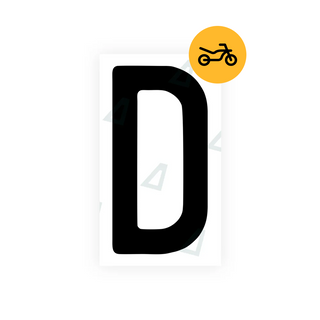 Alite Nanofilm for Switzerland Moto license plates - Symbol "D"