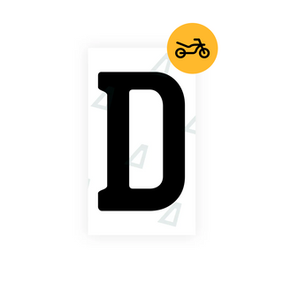 Alite Nanofilm for Cyprus moto license plates - Symbol "D" - Alite
