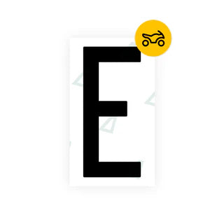 Nanofilm Ecoslick™ for US (South Dakota) Moto license plates - Symbol "E"