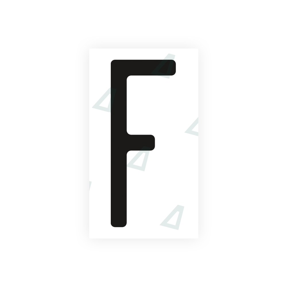 Nanofilm Ecoslick™ for US (Ohio 2013) license plates - Symbol "F"