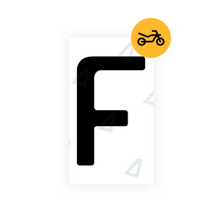 Alite Nanofilm for Cyprus moto license plates - Symbol "F" - Alite