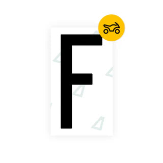 Nanofilm Ecoslick™ for US (South Dakota) Moto license plates - Symbol "F"