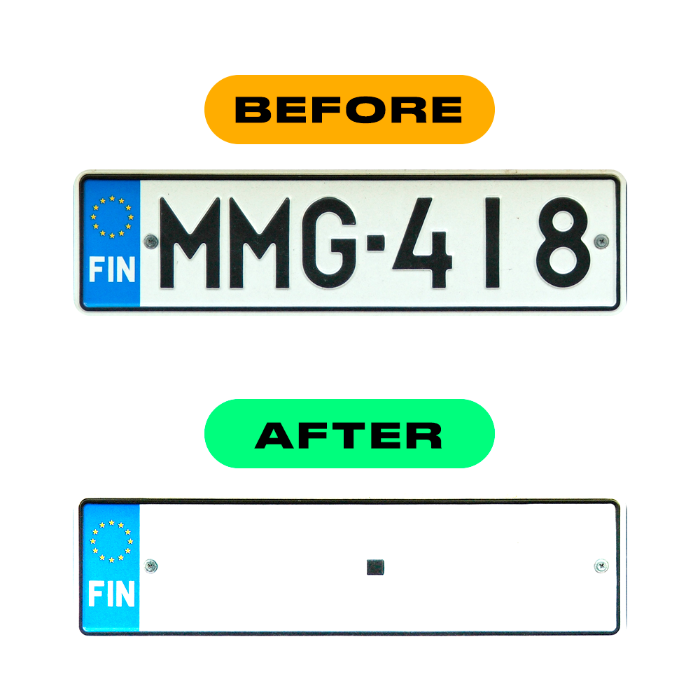 Alite Nanofilm for Finland license plates - Symbol "3"