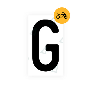 Alite Nanofilm for Switzerland Moto license plates - Symbol "G"