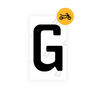 Alite Nanofilm for Cyprus moto license plates - Symbol "G" - Alite