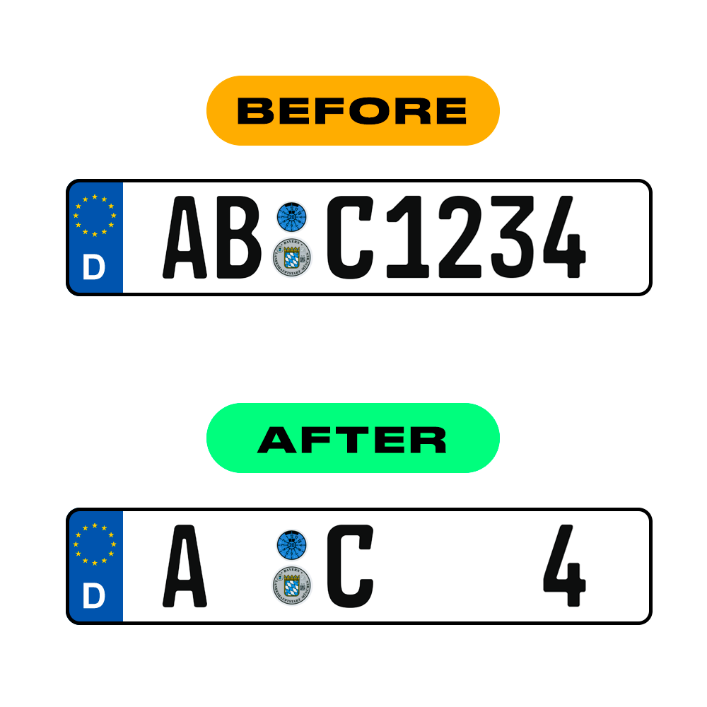 Nanofilm Ecoslick™ for german number plates - Symbol "R"