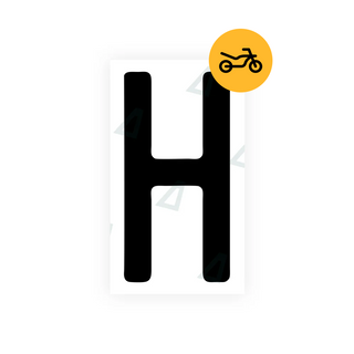 Alite Nanofilm for Switzerland Moto license plates - Symbol "H"